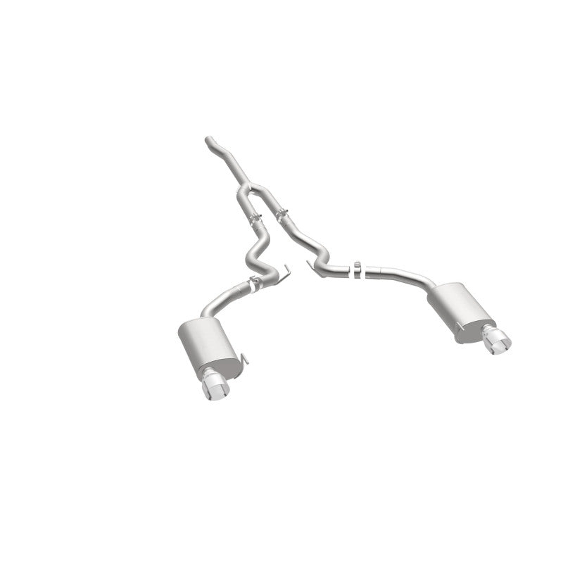 MagnaFlow Cat Back, SS, 2.5in, Street, Dual Split Polished 4.5in Tips 2015 Ford Mustang Ecoboost exhaust system