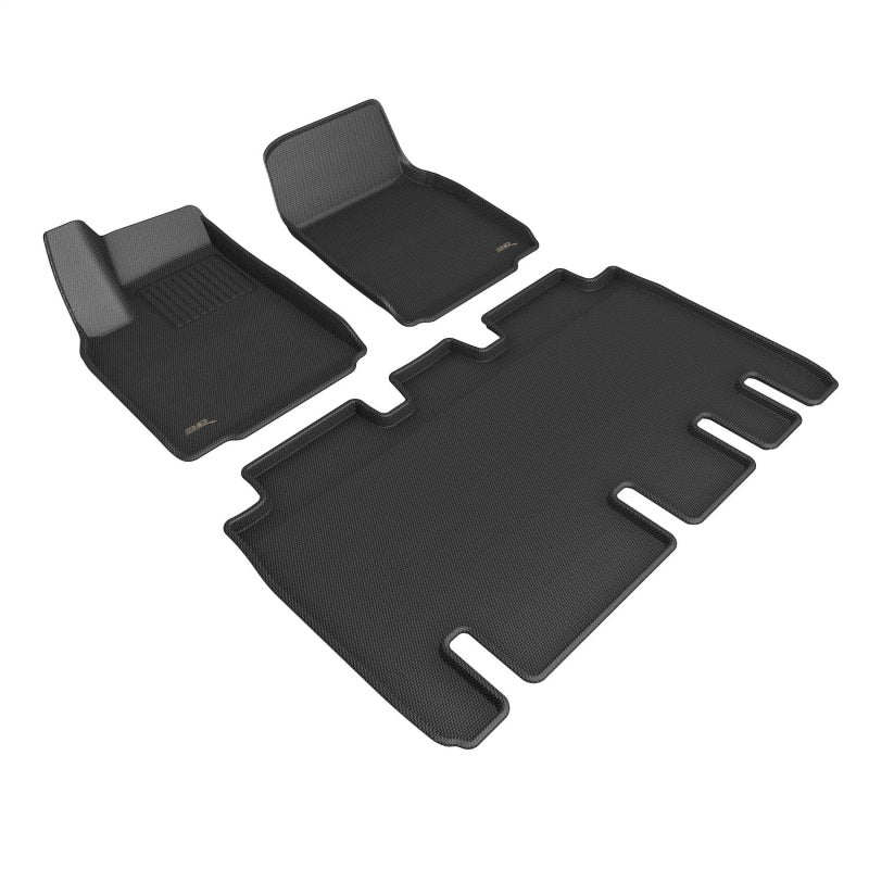 3D MAXpider 22-23 Tesla Model X Full Set Floormats - Black Main image