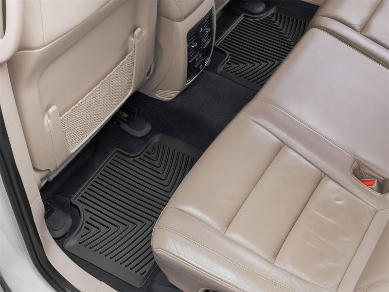 WeatherTech 11-21 Dodge Durango / Jeep Grand Cherokee Rear Rubber Mats - Black Secondary image