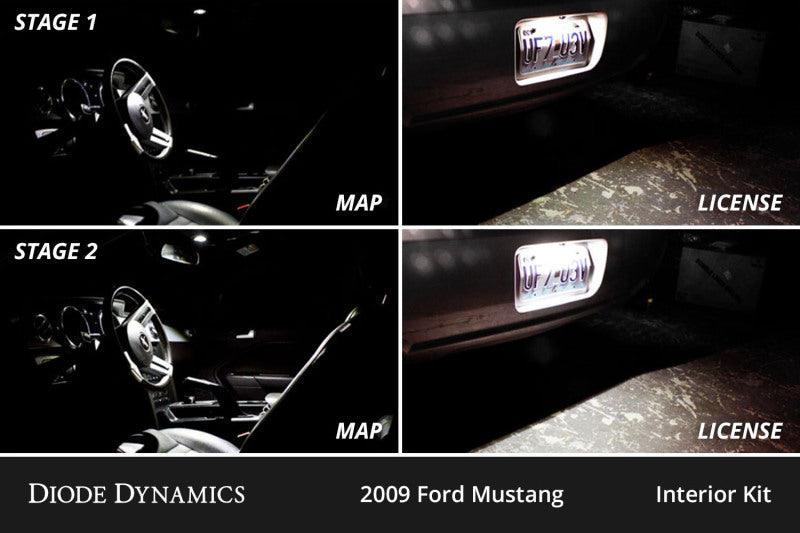 Diode Dynamics 05-09 d Mustang Interior LED Kit Cool White Stage 2 Secondary image