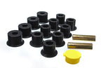 Energy Suspension 6/86-97 Nissan 720 & Hardbody Pickup 2WD Black Rear Leaf Spring Bushing Set components