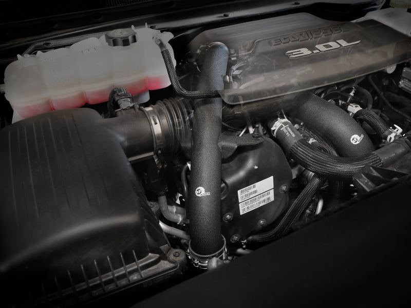 aFe RAM 1500 20-22 V6-3.0L (td) BladeRunner 2-1/2in & 3in Aluminum Hot Charge Pipe Black Secondary image