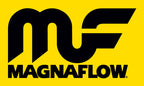 Magnaflow logo on a yellow background for exhaust systems