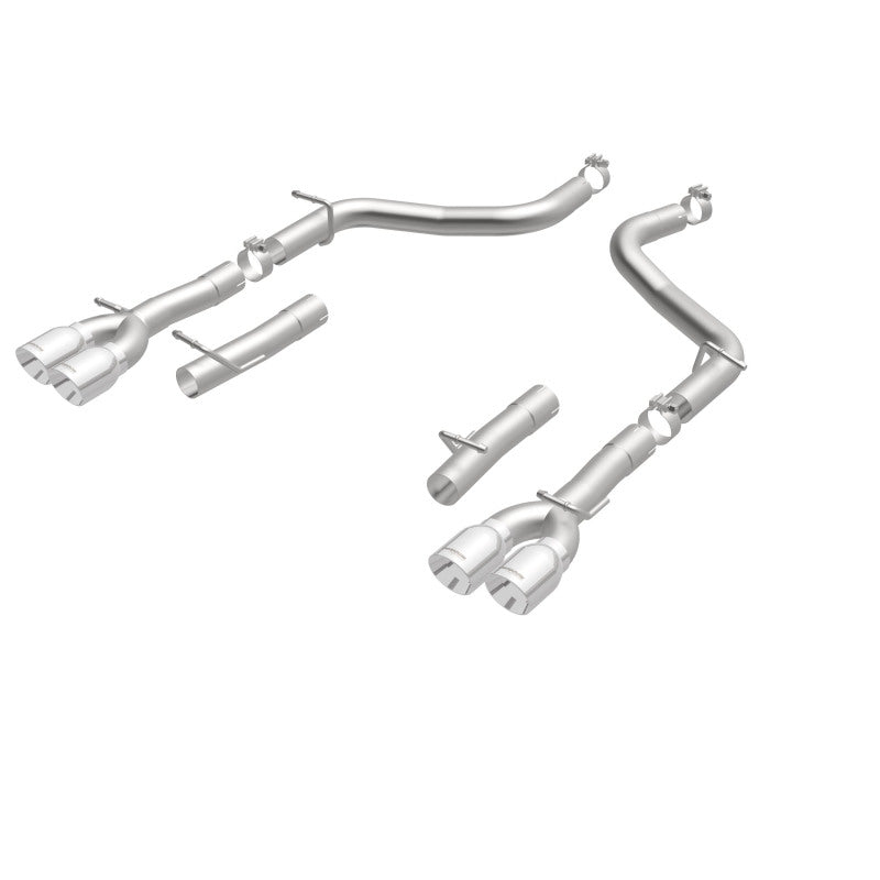 MagnaFlow Axle-Back, SS, 2.5in, Quad Split Rear 3.5in Tip 2015 Dodge Challenger 3.6L V6 exhaust system parts