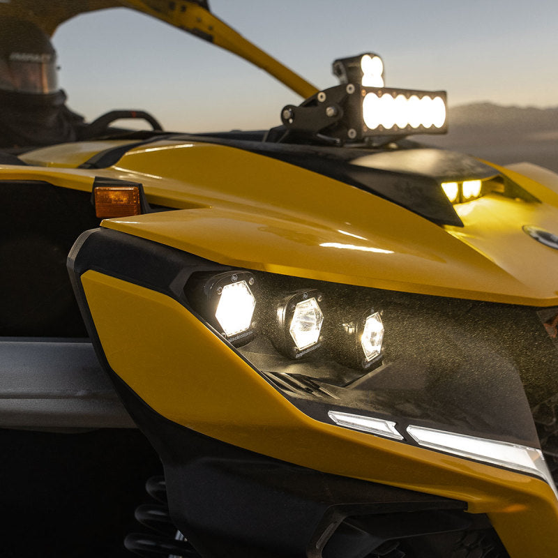 Baja Designs 2024+ Can-Am Maverick R S1 Headlight Kit on offroad vehicle