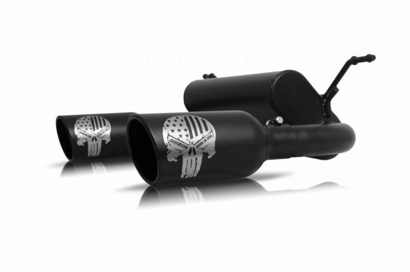 Gibson 18-22 Jeep Wrangler Sport 3.6L 2.5in Patriot Skull Series Cat-Back Dual Exhaust - Blk Ceramic Secondary image