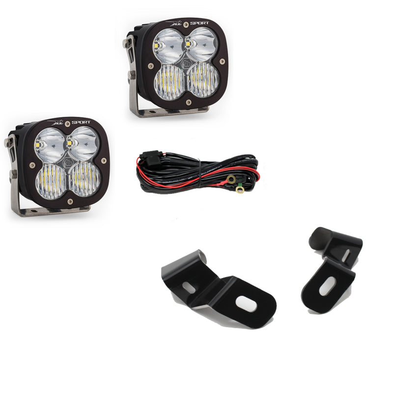 Baja Designs 2019+ Ram 2500/3500 Sports Spot A-Pillar Kit with offroad lights and mounting hardware