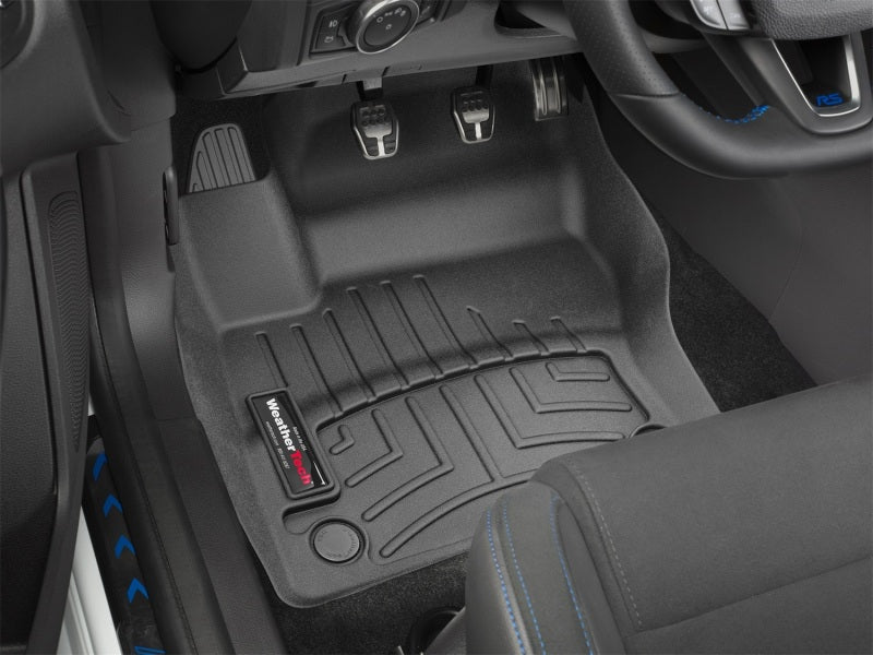 WeatherTech 2016+ Ford Focus RS Front FloorLiners - Black in vehicle