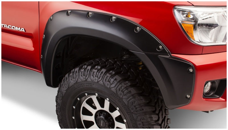 Bushwacker 12-15 Toyota Tacoma Fleetside Pocket Style Flares 4pc 73.5in Bed - Black Secondary image