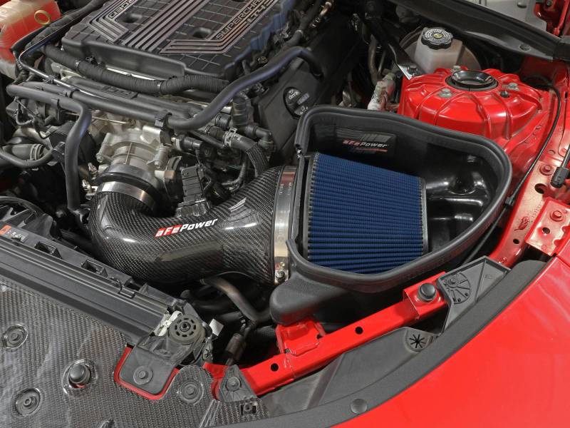 aFe 17-12 Chevrolet Camaro ZL1 (6.2L-V8) Track Series Carbon Fiber CAI System w/ Pro 5R Filters Secondary image