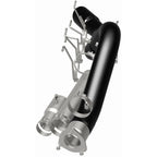 MagnaFlow 2024+ Chevy Silverado 2500HD/3500HD Black Series Filter-Back Performance Exhaust pipe angle view