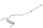 Borla 16-17 Ford Focus RS 2.3L MT Round Angle-Cut Tips Split Rear Exit ATAK Catback Exhaust system components