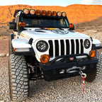 KC HiLiTES 6in. Light Shield for SlimLite LED - Amber on Jeep