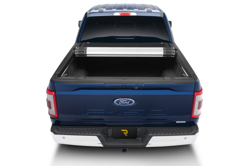 BAK 21-22 Ford F-150 (Incl. 2022 Lightning) Revolver X2 5.7ft Bed Cover installed on blue truck