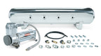 Air Lift 4 Gal. 7-Port Tank w/ Viair 444c Chrome Compressor and fittings.