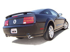 Borla 05-09 Ford Mustang GT/Bullitt ATAK Catback Exhaust installed on a black Mustang.