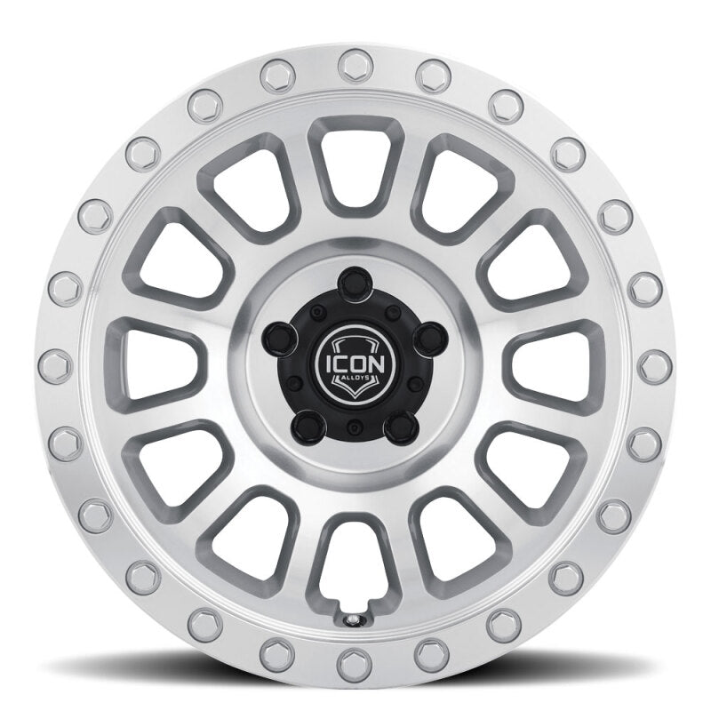 ICON Hulse 18x9 5x150 25mm Offset 6in BS Silver Machined offroad wheels