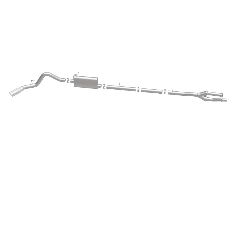 MagnaFlow Sys C/B 11-15 Ford Super Duty F250 6.2L EC CC, SS 3.5in Single Rear Pass Side Ext 5in Tip exhaust system