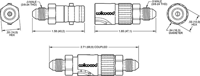 Wilwood Quick Disconnect Kit -3 AN Secondary image