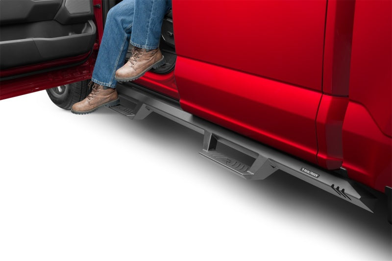 N-Fab EPYX 15-19 Ford F-150/17-19 Ford F-250/F-350 Superduty SuperCrew - Cab Length - Tex. Black drop down step installed