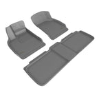 3D MAXpider 22-23 Lucid Air Kagu Floor Mat- Gray R1 R2, all-weather floor mats