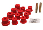 Energy Suspension Nova Mono Leaf Spring Bushings - Red for offroad performance upgrades.