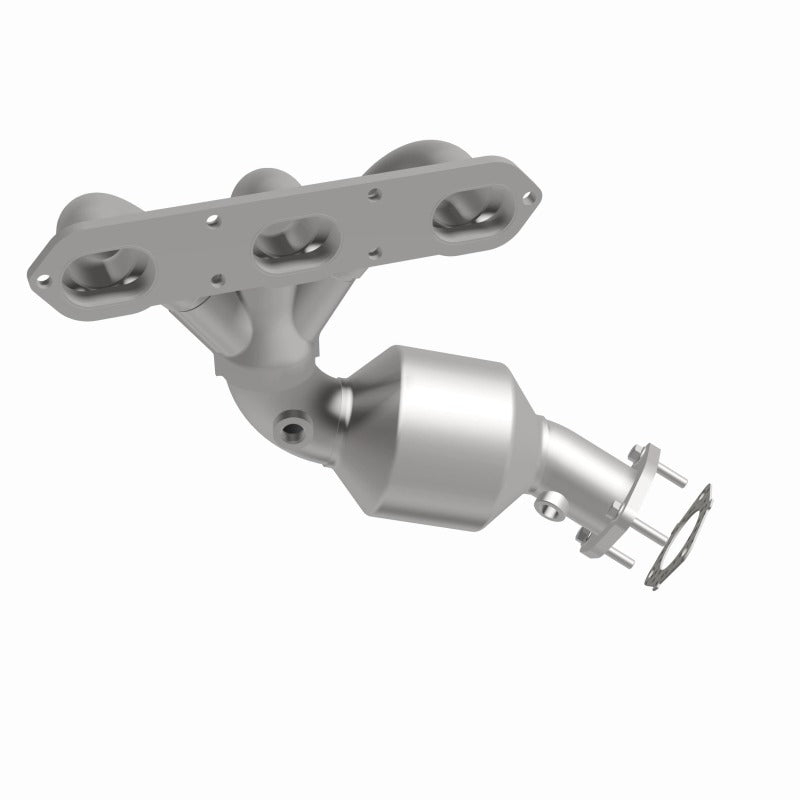 MagnaFlow Conv 06-08 Porsche Cayman DF SS OEM Grade Driver Side Catalytic Converter w/Header image showing design and features.