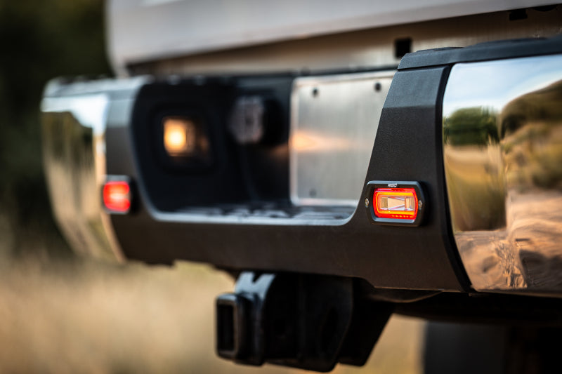 Rigid Industries SR-L Series Surface Mount LED Spreader Pair w/ Red Halo - Universal on vehicle bumper