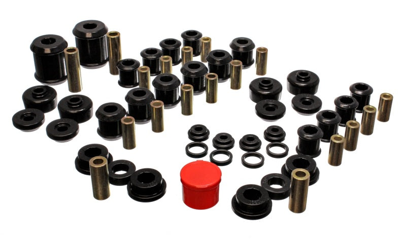 Energy Suspension 95-99 Mitsubishi Eclipse FWD/AWD Black Hyper-flex Master Bushing Set components for performance offroad parts.
