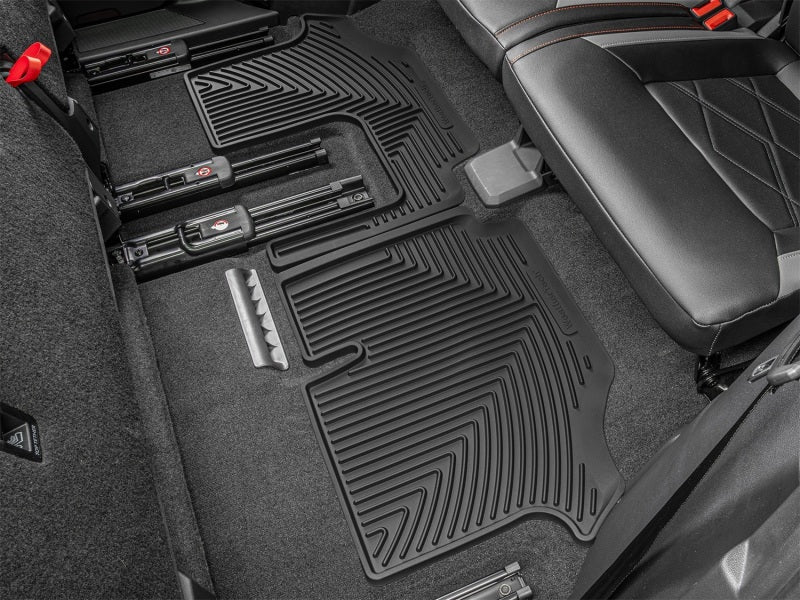 WeatherTech 18-26 Volkswagen Atlas-Bench 2nd Row-3rd Row Rear All-Weather Floor Mats - Black Secondary image