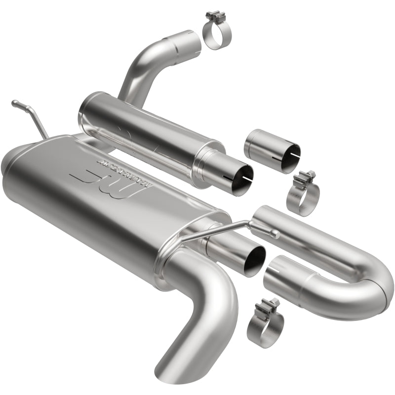 MagnaFlow 18-23 Jeep Wrangler JL 2.0L/3.6L Overland Series Axle-Back Exhaust parts and components layout