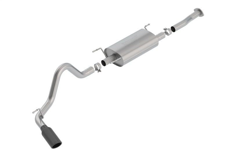 Borla 16-18 Toyota Tacoma 3.5L AT 4DR CC Short Bed S-Type SS Catback Exhaust - Black Chrome Tip Main image
