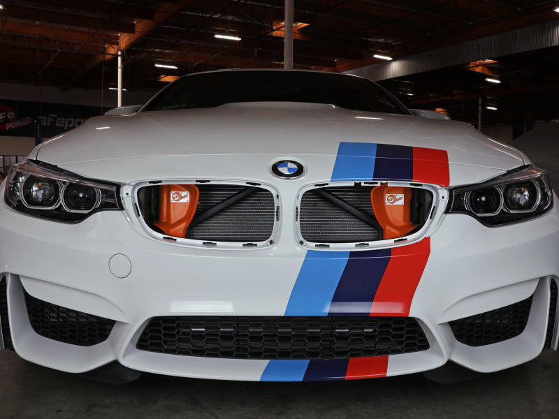 aFe Magnum FORCE Dynamic Air Scoop 15-18 BMW M3/15-20 M4 - Orange Secondary image