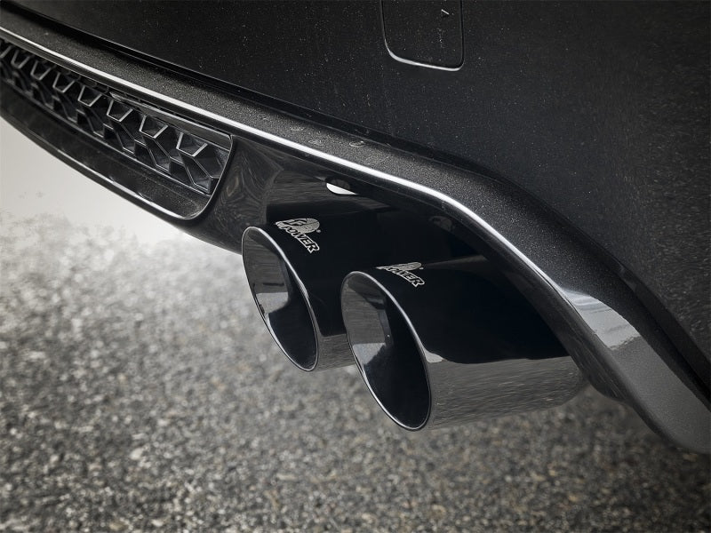 aFe MACH Force-Xp 3.5in. 304 SS C/B Exhaust w/o Muffler 15-18 BMW X5 M V8-4.4L (tt) - Black Tip Secondary image