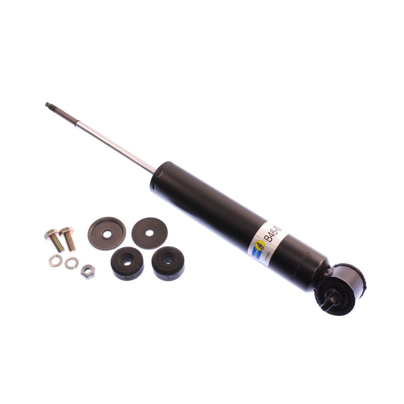 Bilstein B4 1977 Mercedes-Benz 230 Base Rear 46mm Monotube Shock Absorber with accessories and hardware.
