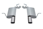 Gibson 11-18 Jeep Grand Cherokee Laredo 3.6L 2.25in Axle-Back Dual Exhaust - Stainless for offroad performance upgrades.