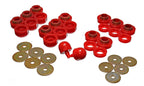 Energy Suspension 97-06 Jeep Wrangler YJ & TJ Red Body(cab) Mount Set for offroad performance upgrades.