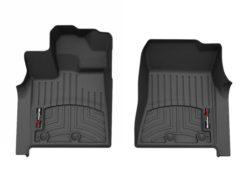 WeatherTech 2025+ Infiniti QX80/Nissan Armada Front FloorLiner - Black for offroad performance upgrades.