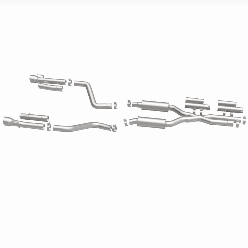 MagnaFlow 2017+ Dodge Charger 409 SS Polished 3in Quad Tips Cat-Back Exhaust parts layout