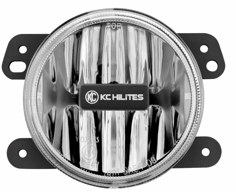 KC HiLiTES 10-18 Jeep JK 4in. Gravity G4 LED Light 10w SAE/ECE Clear Fog Beam (Single) for offroad lighting.