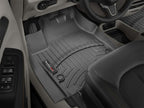 WeatherTech 2017+ Chrysler Pacifica Front FloorLiner - Black installed in vehicle interior, providing superior protection.