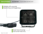 DV8 Offroad 3in Cube LED Light 40W Pod Light 5W LED for offroad lighting and electrical