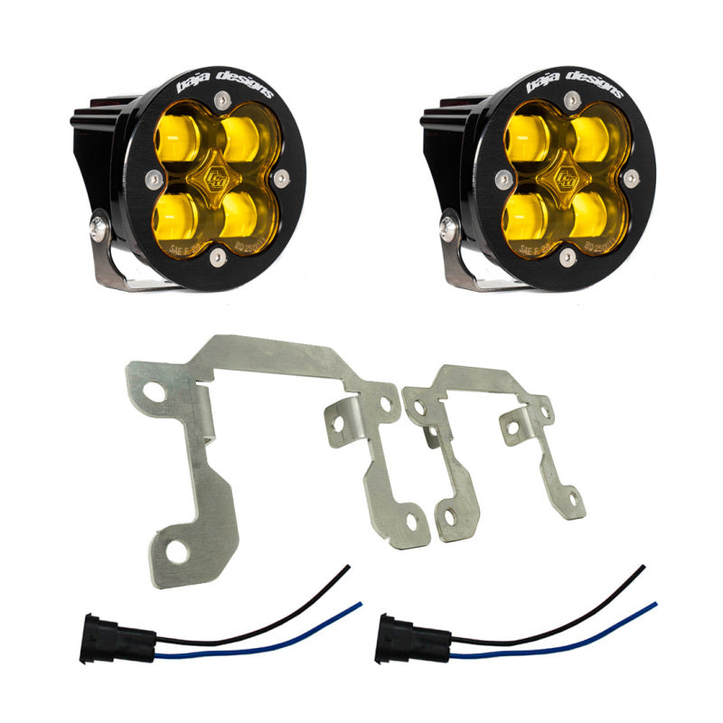 Baja Designs 2019+ Ram 2500/3500 Big Horn Fog Pocket Kit - Amber components for offroad lighting
