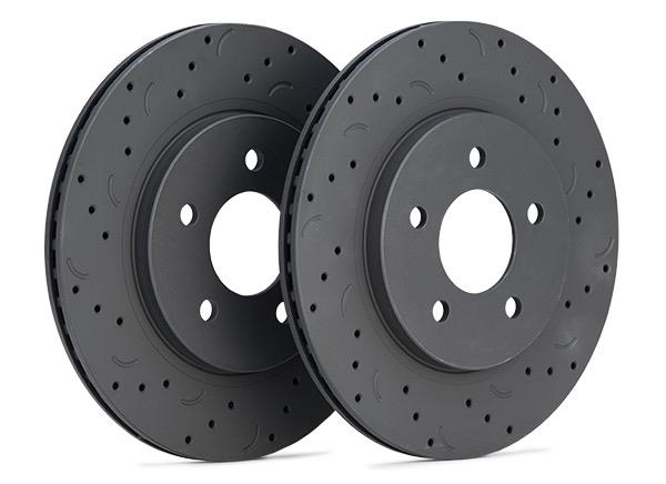 Hawk Talon 2001 Ford Mustang GT Bullitt Drilled and Slotted Front Brake Rotor Set for performance offroad parts.