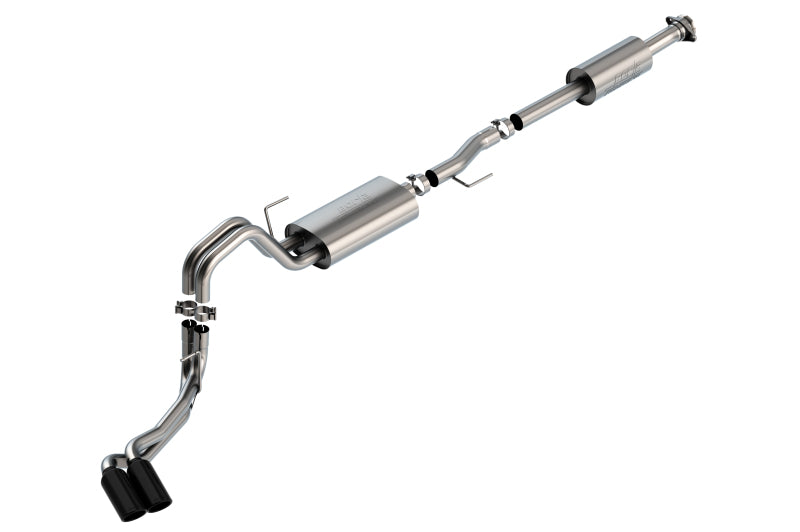 Borla F-150 2021 2.7L/3.5L 4dr CC SB EC STB Lar/KingR/Plnm/LTD 3/2.25 DSE CB Touring BLK CHR Tips exhaust system Main image