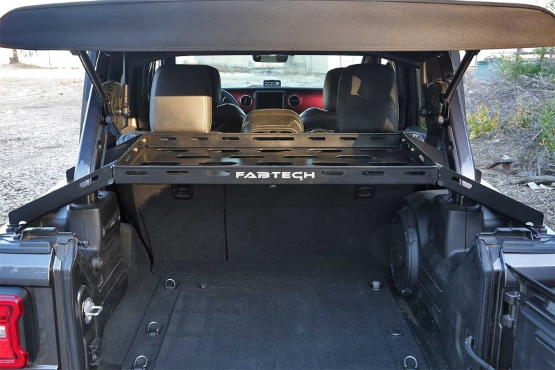 Fabtech 18-21 Jeep JL 4WD 4-Door Interior Cargo Rack in vehicle