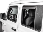 WeatherTech 20-23 Jeep Gladiator Side Window Deflectors - Dark Smoke on vehicle