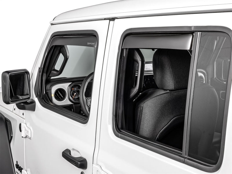 WeatherTech 20-23 Jeep Gladiator Side Window Deflectors - Dark Smoke on vehicle