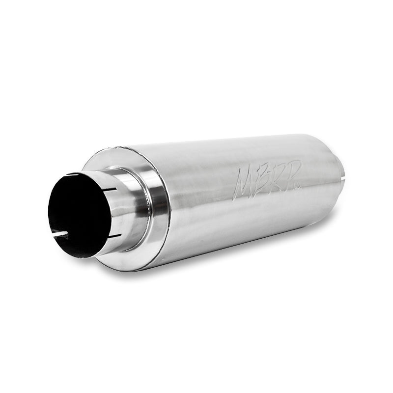 MBRP Universal Quiet Tone Muffler 5in Inlet /Outlet 8in Dia Body 31in Overall Secondary image