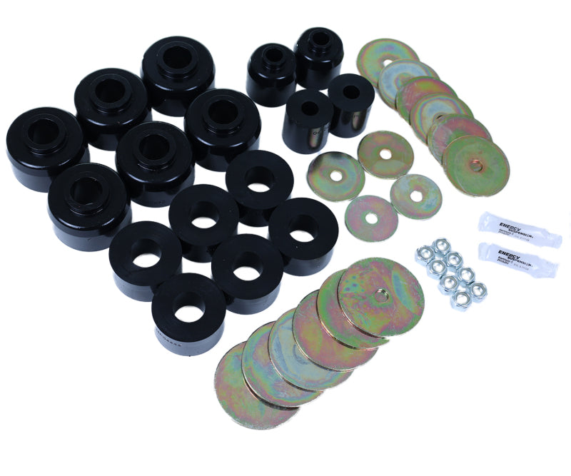 Energy Suspension 03-09 Toyota 4Runner/GX470 / 07-14 FJ Cruiser Black Body Mount Bushing Set components